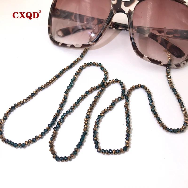 Handgefertigte Mode 3mm Galvanisierte Lesebrillen Kette Perlen Lanyard Damen Sonnenbrillen Schnüre Brillen Masken Halter Geschenk