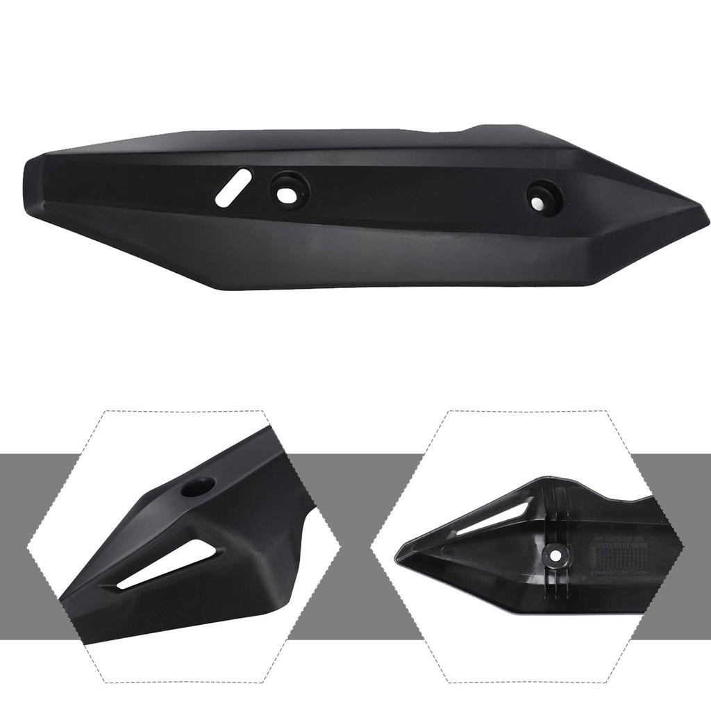 Upgrade Your For Click 150125 with This Black Carbon Fiber Exhaust Pipe Cover