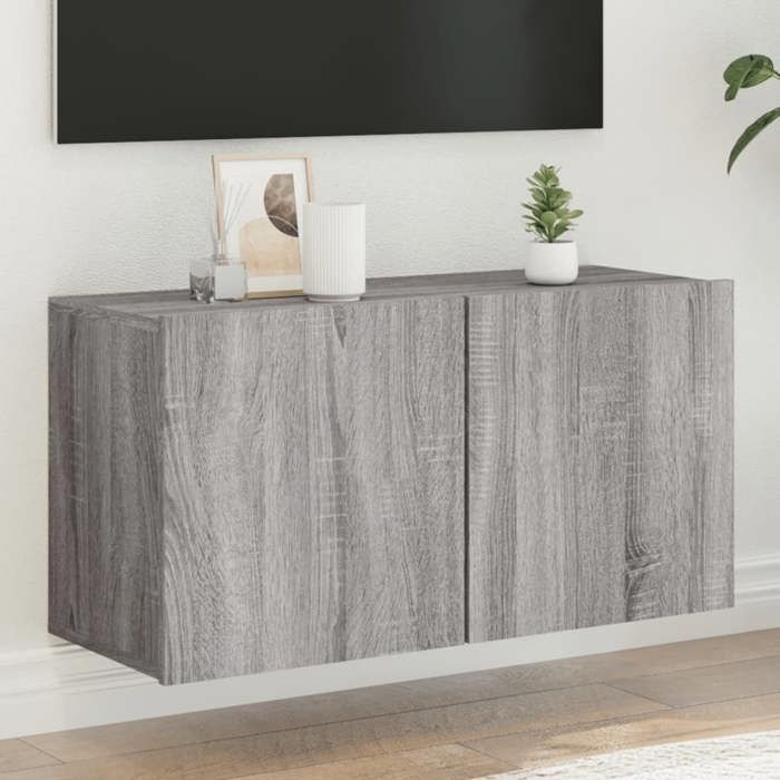 VidaXL Meuble TV mural sonoma gris 80x30x41 cm 836962