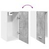 Living room hanging cabinet, wall mounted storage cabinet, multifunctional entryway storage cabinet, Lyon concrete gray 30x31x60 cm wood composite