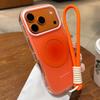 Cute Oval Magnetic For Magsafe Case For iPhone 17 16 15 14 13 12 11 Pro Max Candy Wrist Strap Lanyard Shockproof Bumper Cover