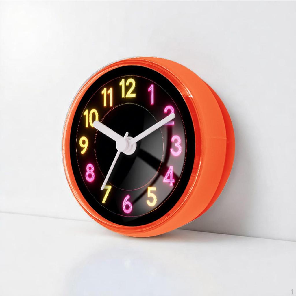 Compact And Waterproof Shower Wall Clock with Suction Cup, Easy-to-read Materials, Suitable for