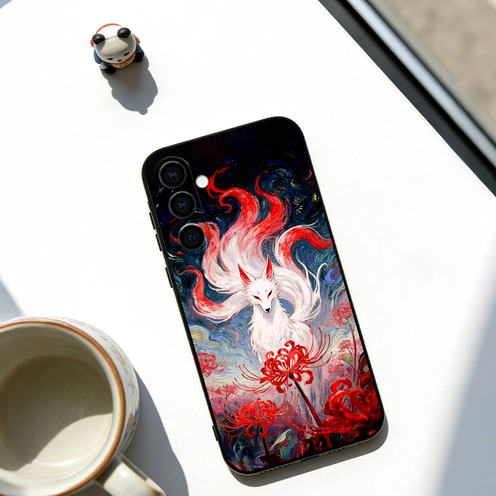

Fairy fox Phone Case For Samsung Galaxy A73,A72,A71,A70,A53,A52,A51,Others Soft Black Cover Samsung a70