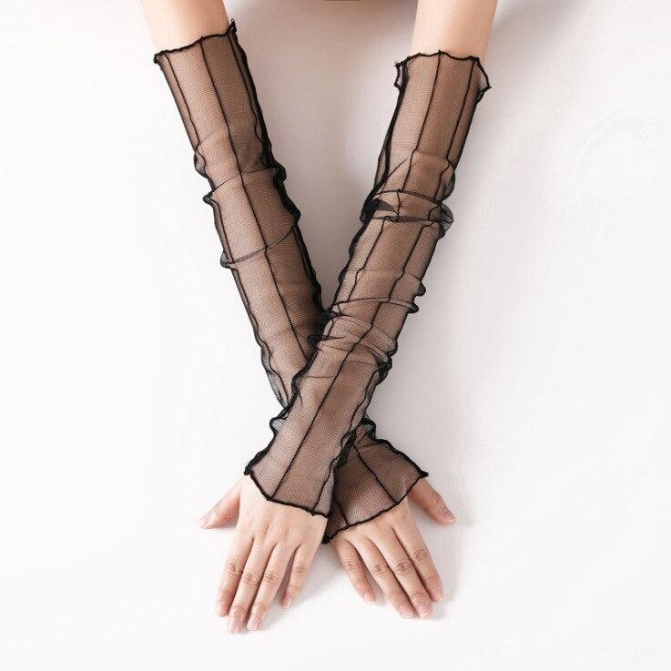 Neue Frühling/Sommer-koreanische Spitze mit schmalem Rand, Concealer, Sonnenschutz, lange Ärmel, Spice Pile-Handschuhe