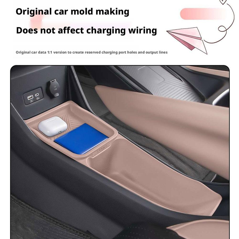 For BYD Seagull Car Center Console Storage Box Under Handrail Box Double-layer Storage Case Auto Center Console Organizer