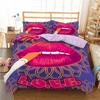 3D Print Duvet Cover King Size Love Bedding Set Lips Kissing Pattern Comforter Cover Bedding Decorative For Women Girls Lovers