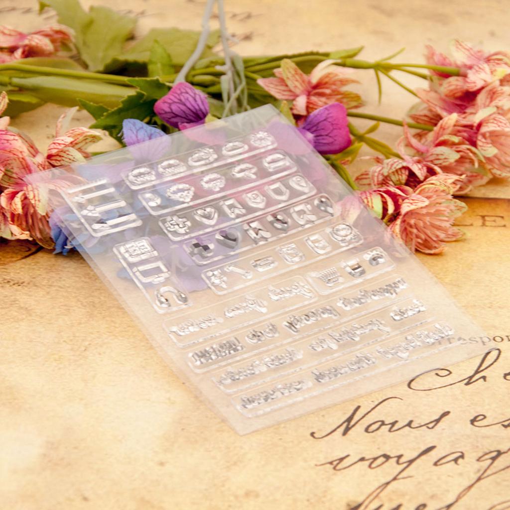 Silikonové razítko Znamení počasí Průhledné razítko Slova času Průhledné razítko pro Scrapbooking Album Dekorace do deníku