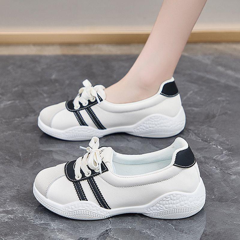 Ladies Footwear Whit Spring Autumn Lace Up Women's Sports Shoes Y2k Fashion New Arrival 2025 Designer Luxury Aesthetic Cotton In