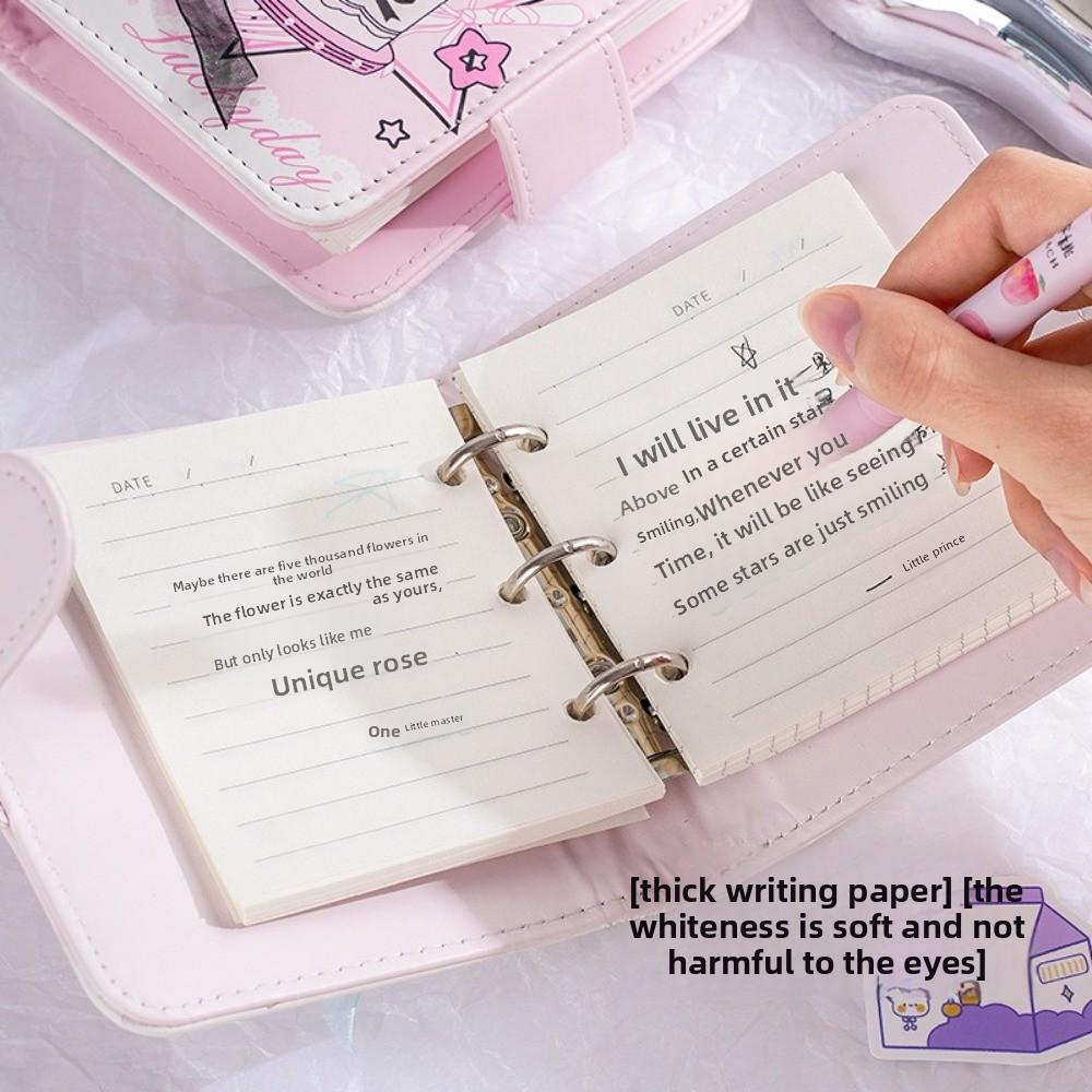 PU Taschennotizblock Horizontal karierter Notizblock Ballettstil Ballettband Notizbuch Studenten