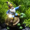 Turtle Garden Decor Turtle Statue With Solar Light And Gnome Waterproof Tortoise Sculpture Lawn Decoration For Balcony Courtyard