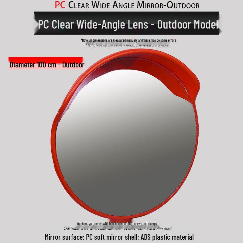 80cm Wide-Angle Outdoor Traffic Convex Mirror for Blind Spots and Corners