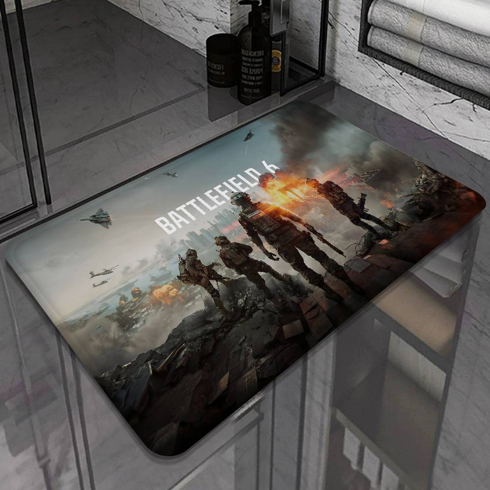 

Game Battlefield 6 Door Mat Washable Non-Slip Living Room Sofa Chairs Area Mat Kitchen Doormat Area Rug 40x60 cm