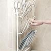 Easy Installation Suction Cup Cookware Lid Rack Wall Mounted Kitchen Storage Rack For Pots Pans Cutting Boards
