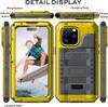 Per iPhone 16 15 14 13 12 11 Pro Max XS XR 8 7 6 Plus Custodia blindata in metallo resistente all'acqua IP68 Cover antiurto Pellicola protettiva per schermo