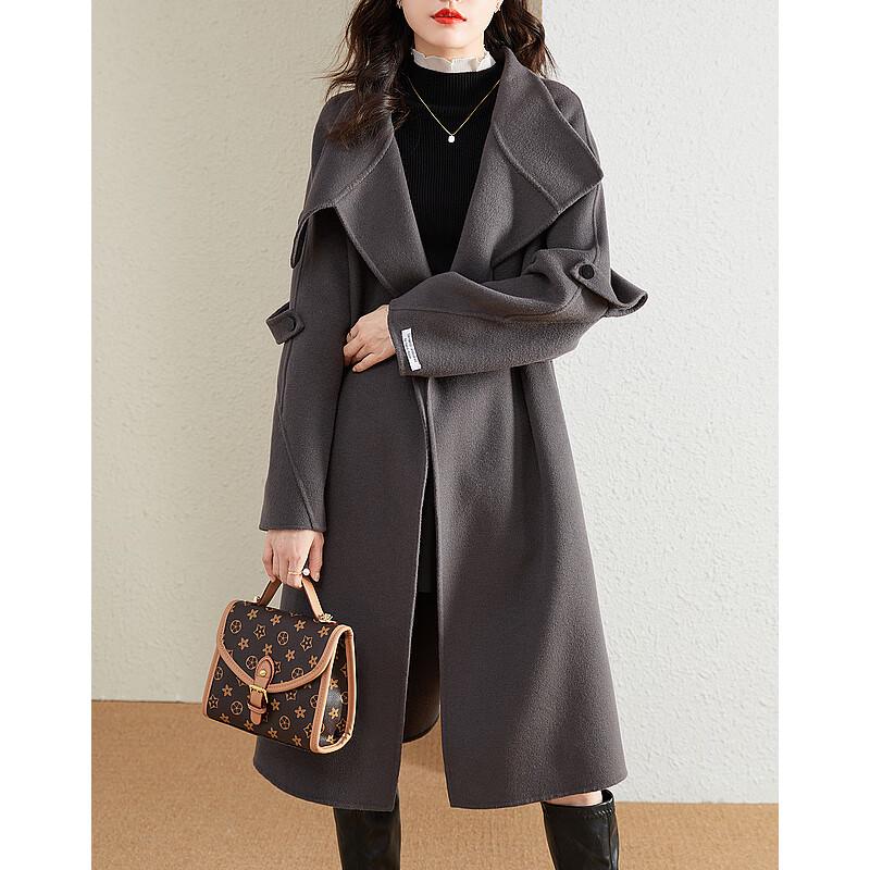 Women's Elegant Mid-Length Wool Coat