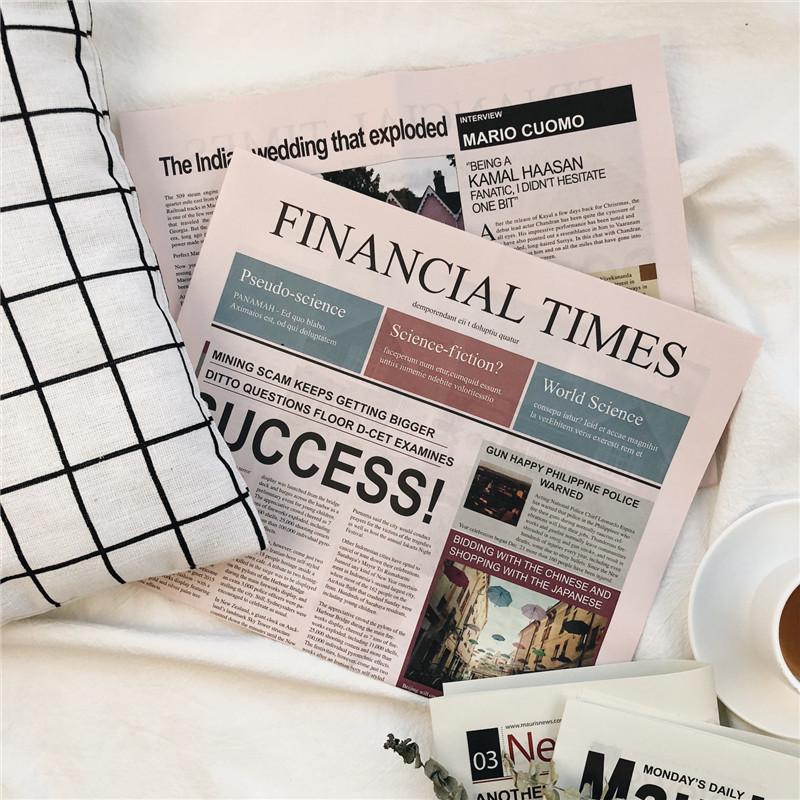 

Retro Style Pink English Newspaper Photo Prop