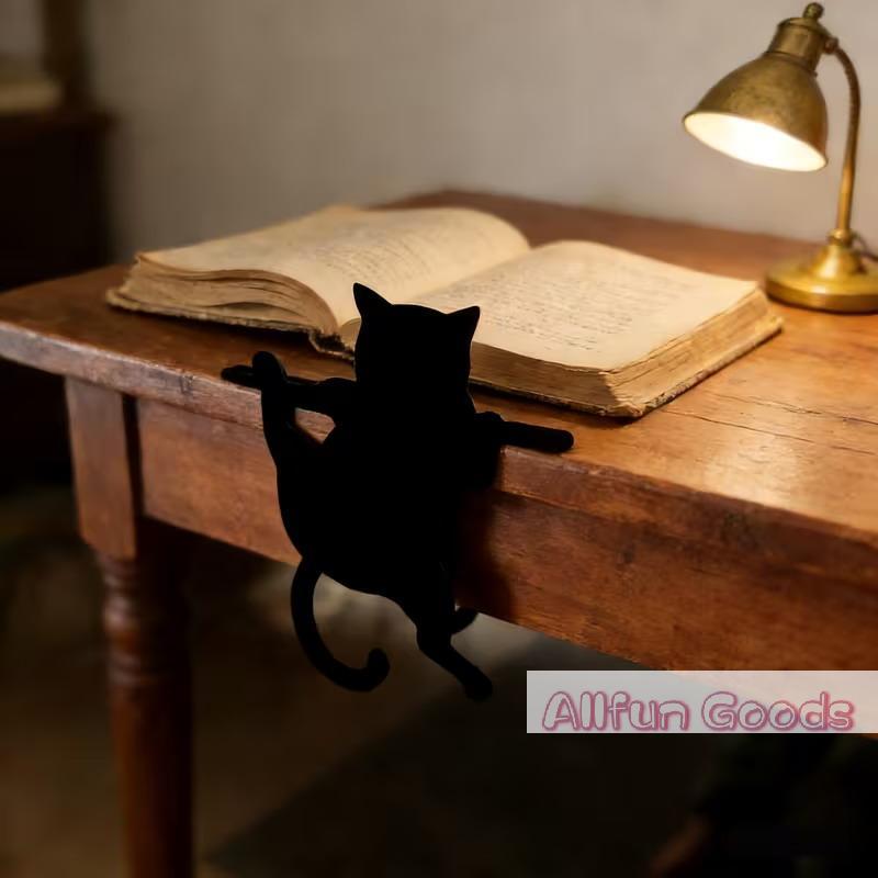 [TG835]Cute Creative Metal Black Cat Bookmark For Library Room Journal Gift Classroom Desk Bookshelf Stationery Metal Bookmark