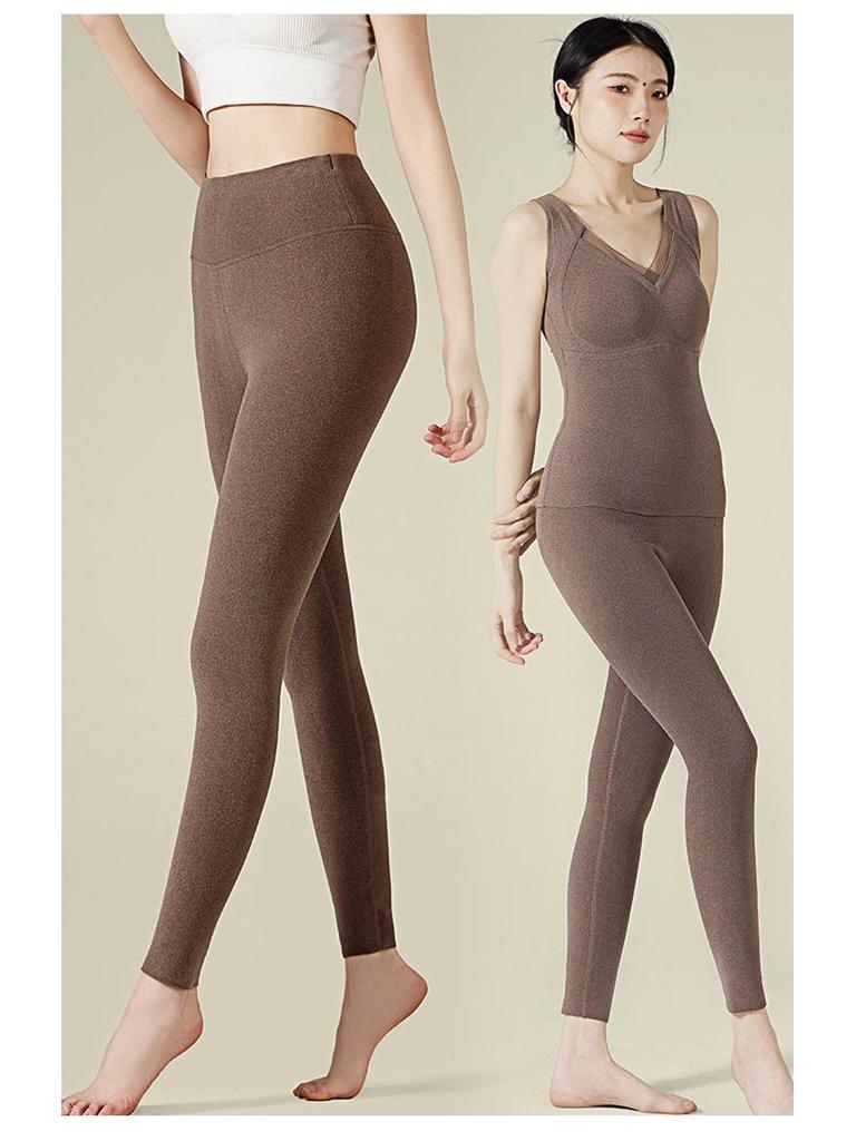 Women's Seamless Slimming Thermal High-Waist Pants with Self-Heating & Abdomen Control