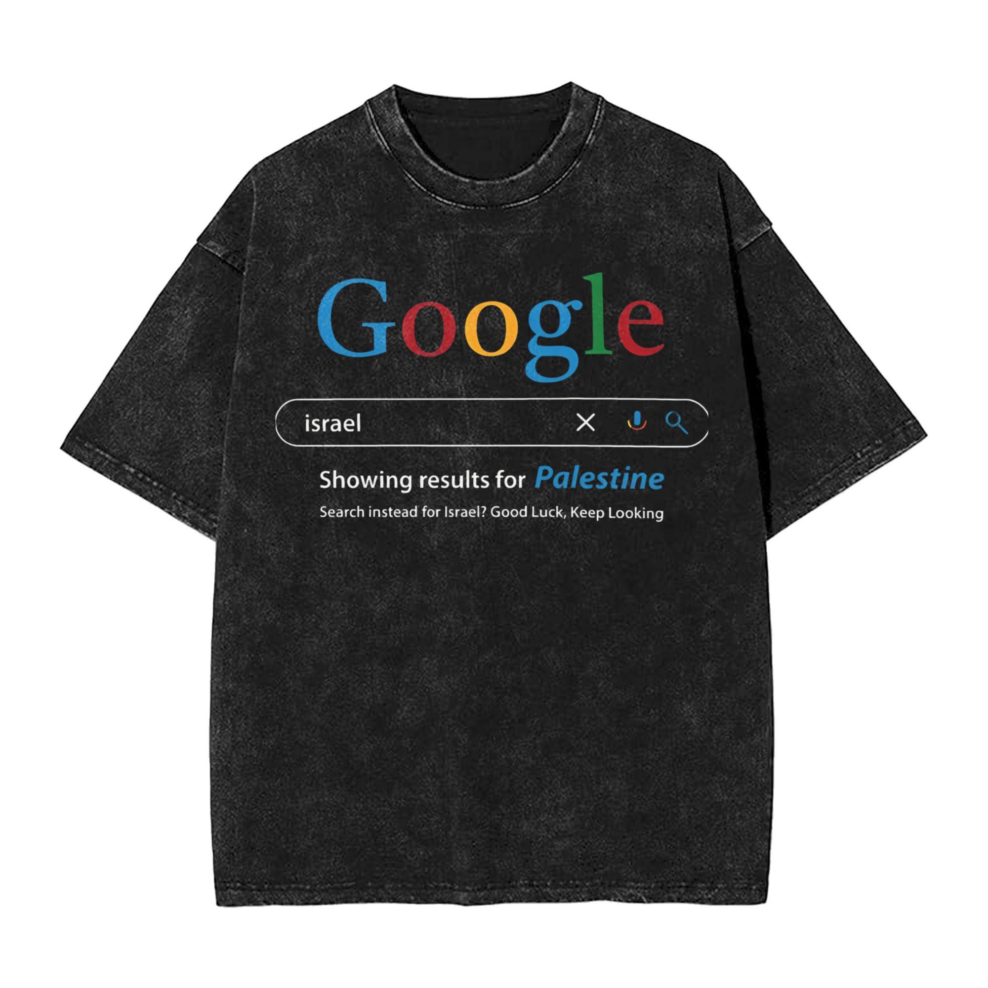 

Palestinian Google Search Palestine T-Shirt Beach Vintage T-Shirts Cotton Hipster Tee Shirt For Mens Short-Sleeve Loose Tees 2XL