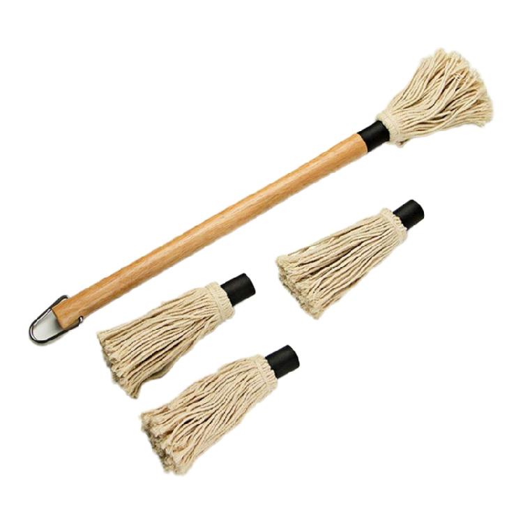 

Wood Handle Roasting Grilling Basting Mop Practical Thread Gadget Barbecue Brush 1