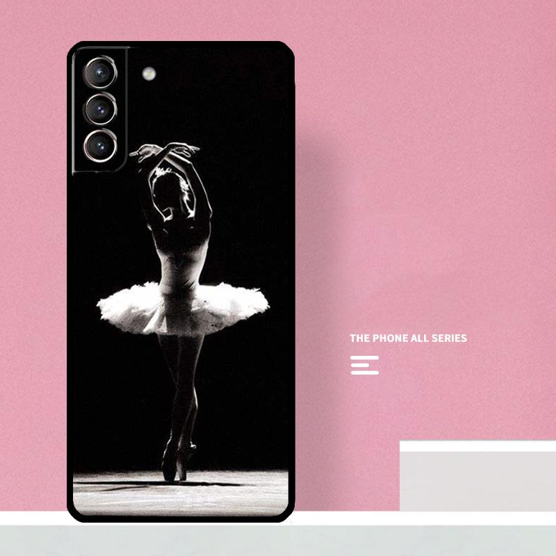 Ballerina Girl Dancing Phone Case For Samsung Galaxy S25 S24 S20 S21 S22 S23 Ultra S9 S10 Plus S25 FE Cover Coque