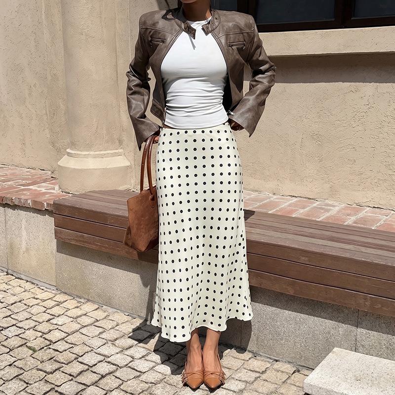 TIFICY Gonne Estive Primaverili Casual da Donna a Pois