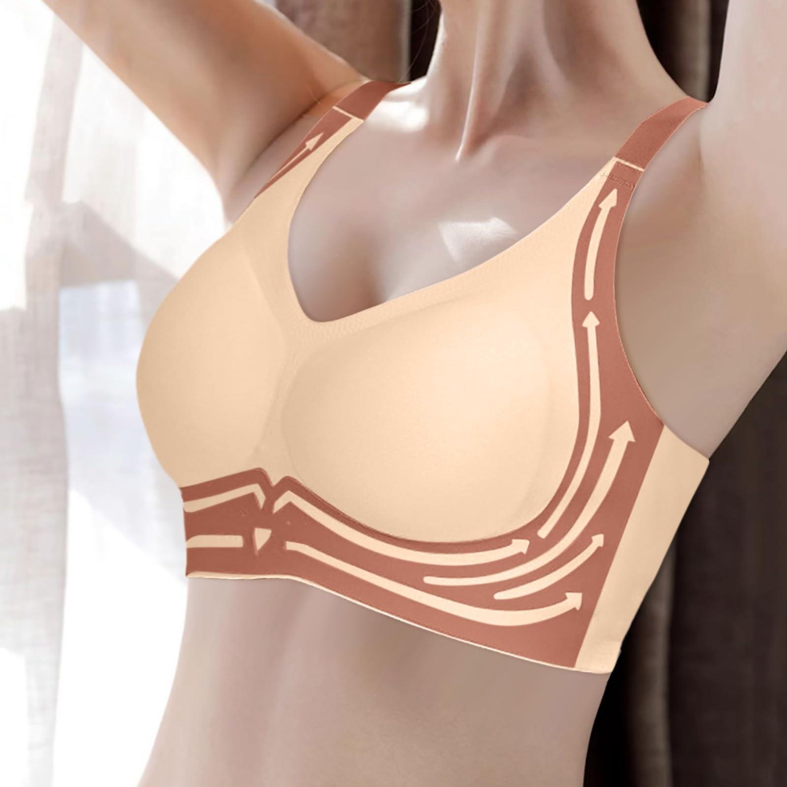 

Женский бесшовный бюстгальтер большого размера со стальным кольцом для спортивной сборки с фиксацией чашек 38