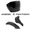 2021 For Trident 660 Motorcycle Parts Windshield Windscreen Deflector And Side Engine Belly Protection Plates Lower Fairing