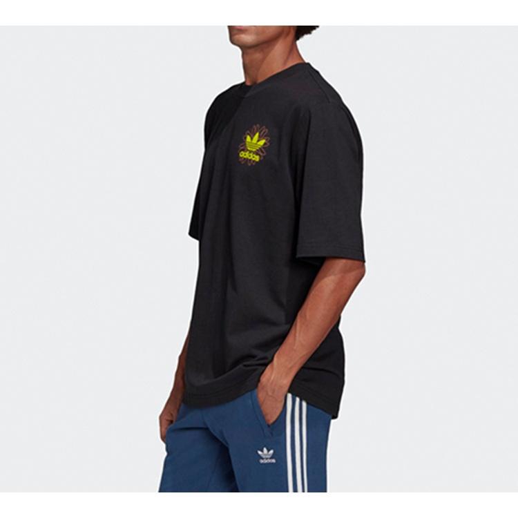 adidas originals Graphic Tee 2 Earth Printing Sports Short Sleeve Black Men's GK5919