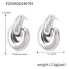 18k Gold Plated Geometric Korean Style Titanium Earrings – Trendy Women's Jewelry