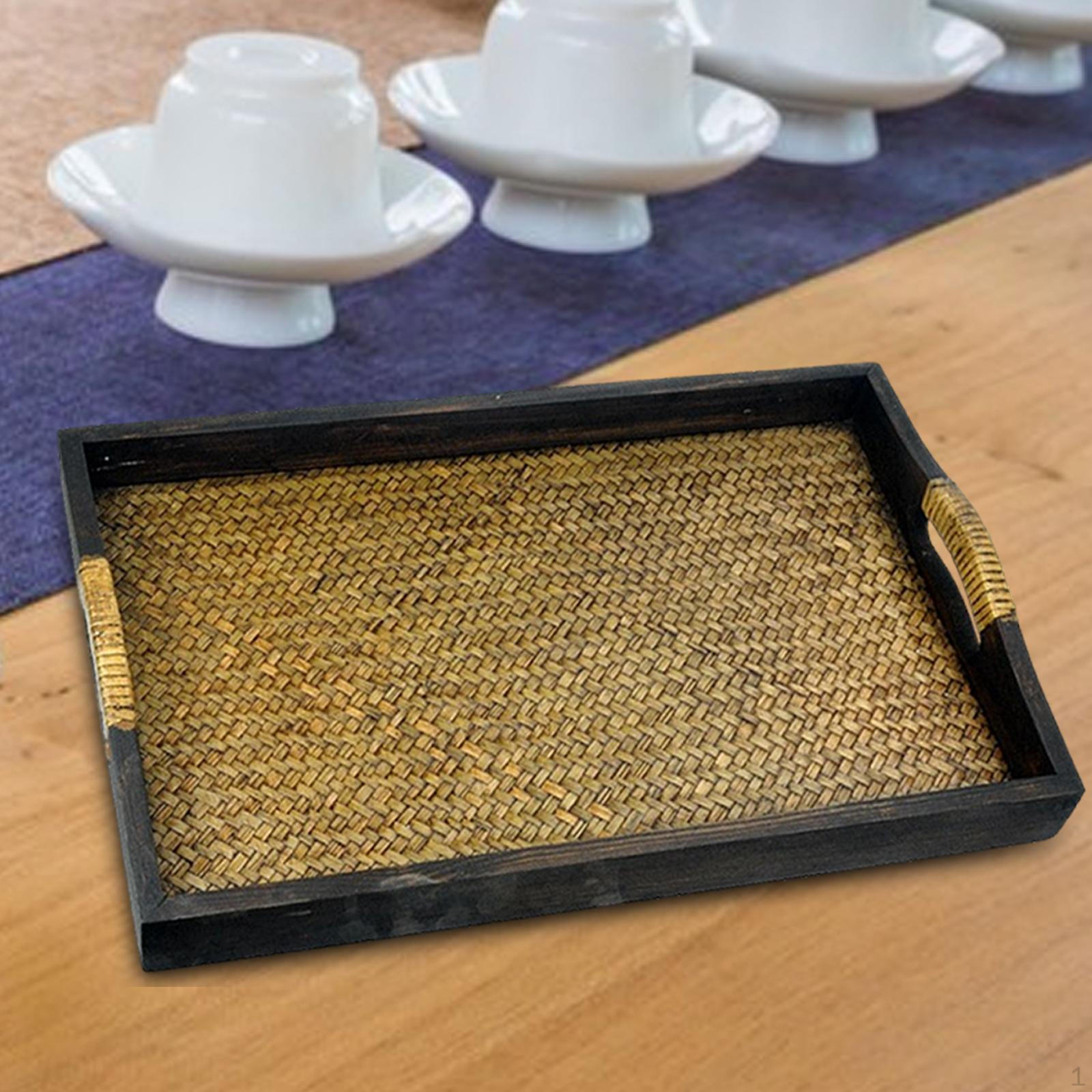 

Деревянный поднос для сервировки фруктовая тарелка для десерта чайный контейнер для закусок для еды хранение жизни 37cmx22.5cm