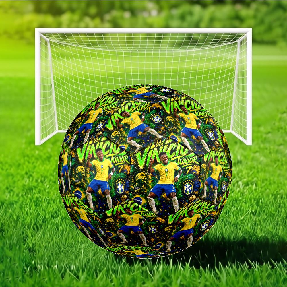 Brazilian Football Star Soccer Ball Size 5 Soccer Ball, Machine-stitched, Soft and Comfortable, Suitable for Training and Matches Fan Gift