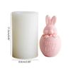 3D Easter Bunny Egg Silicone Candle Mold Decor Clay Resin Soap Mould Handmade Candle Making Fondant Cake Baking Decor