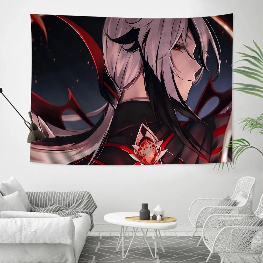 Genshin Impact Arlecchino Living Room Wallpaper Tapestry Home Dormitory Decoration Wallpaper Art Decoration
