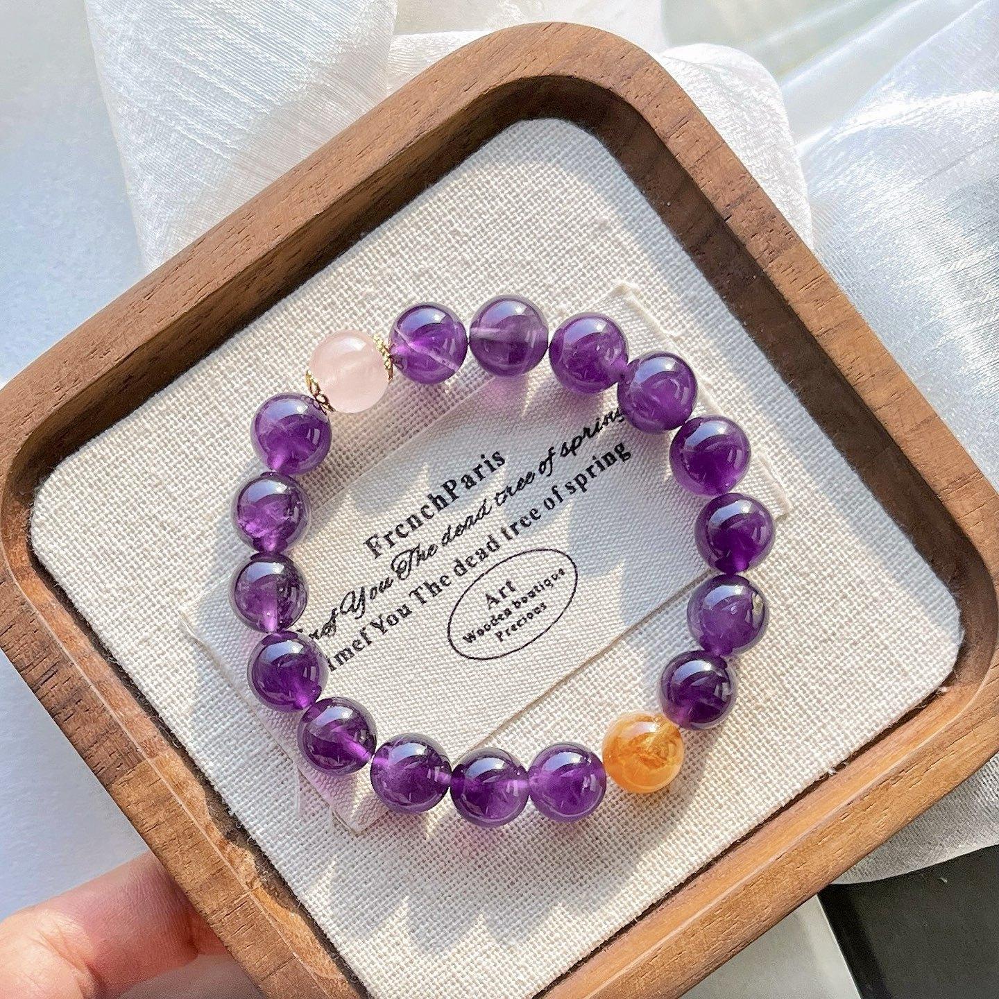 10Mm Natural Sauce Purple Amethyst Bracelet Bracelet