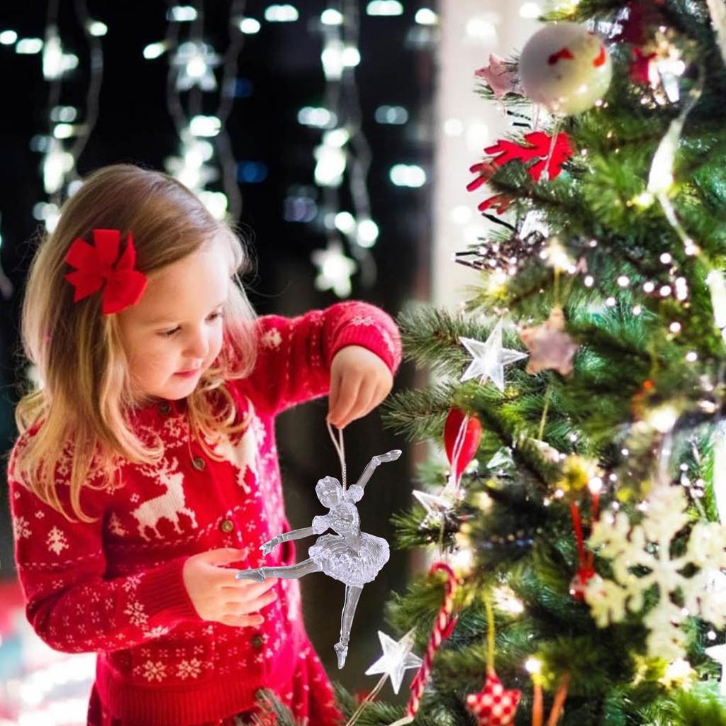 Festival Ballet Girl Hanging Charm Acrylic Christmas Tree and Car Interior Decoration Decorative Pendant for Indoor