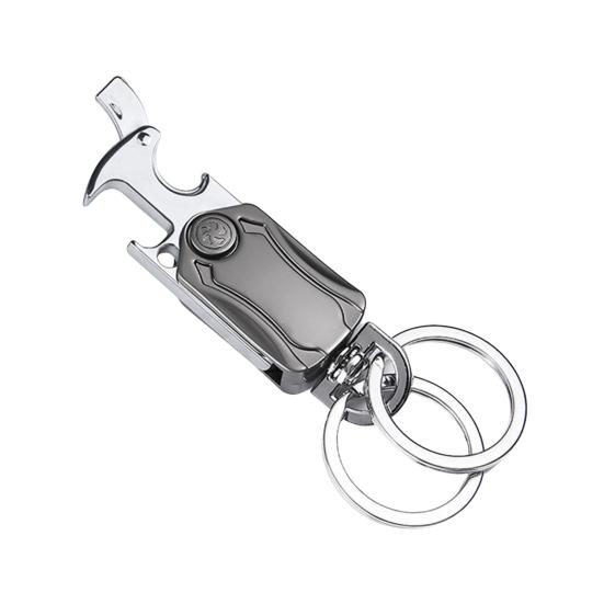 Robuster Multifunktions-Schlüsselanhänger Karabiner Clip Flaschenöffner Fidget Spinner Messer Zink