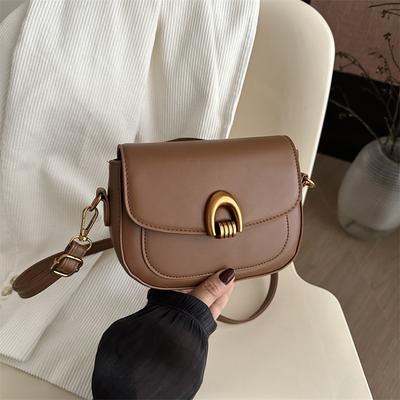 Lässige neue Retro-Ästhetik 225 Frühling Große Kapazität Einfach Mode Crossbody Schulter Sattel Damen Tasche