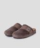 (Women) Fur Trim Cork Clog Brown (Hh49K2C37D)