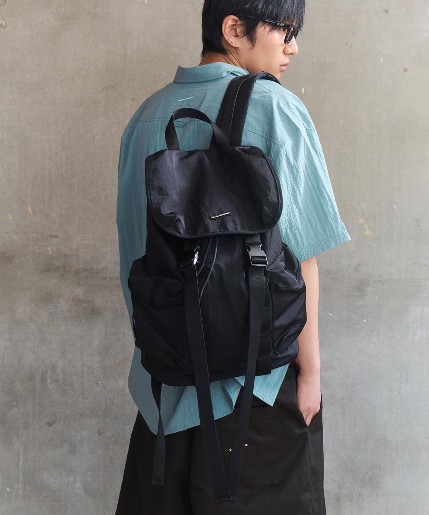 Piari Nylon Utility Cargo Backpack (Black)