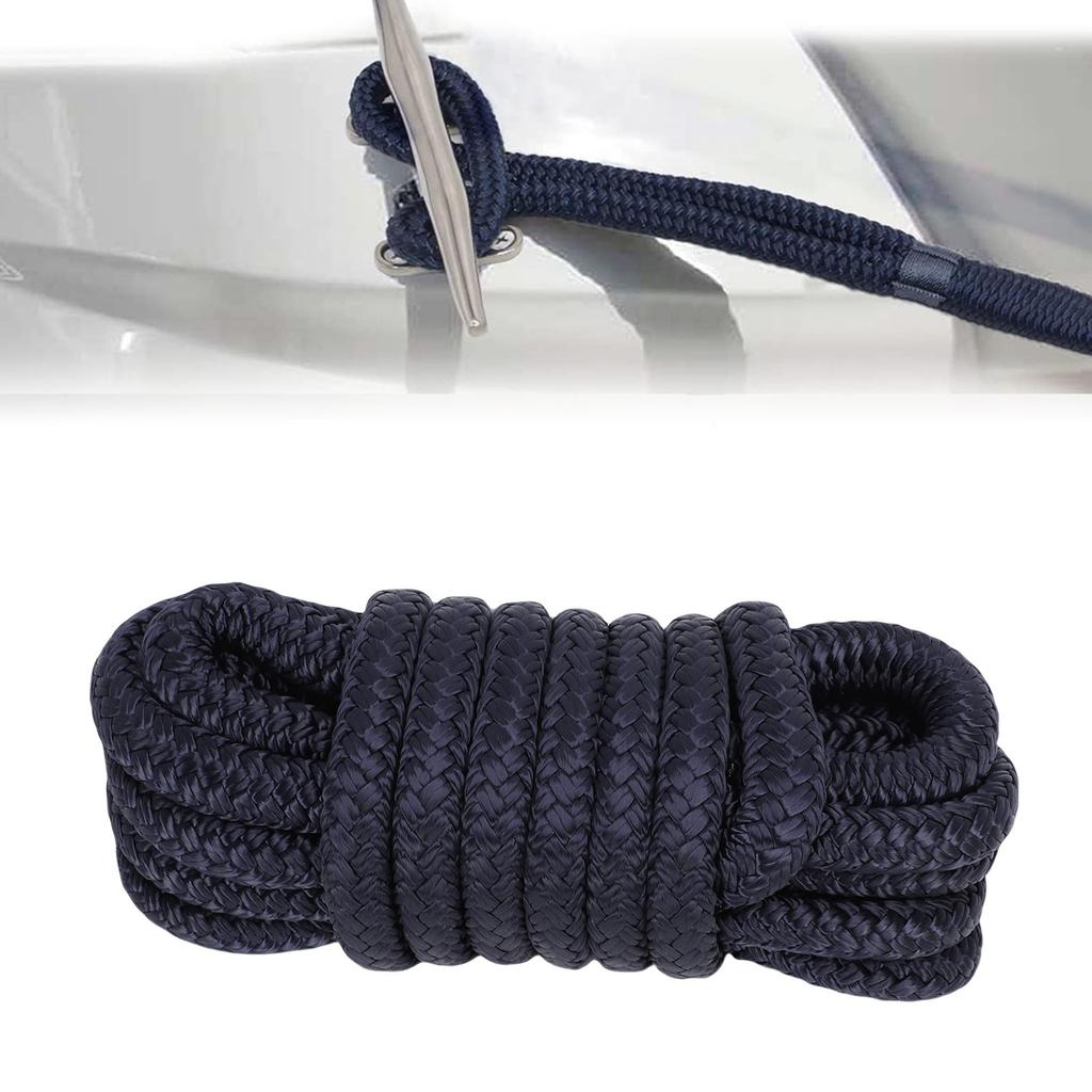 Boat Dock Line Double Weaving Nylon Boat Rope for Docking with 12in Marine Grade High Strength Mooring Rope 1Celsius2 Inch X15 Ft