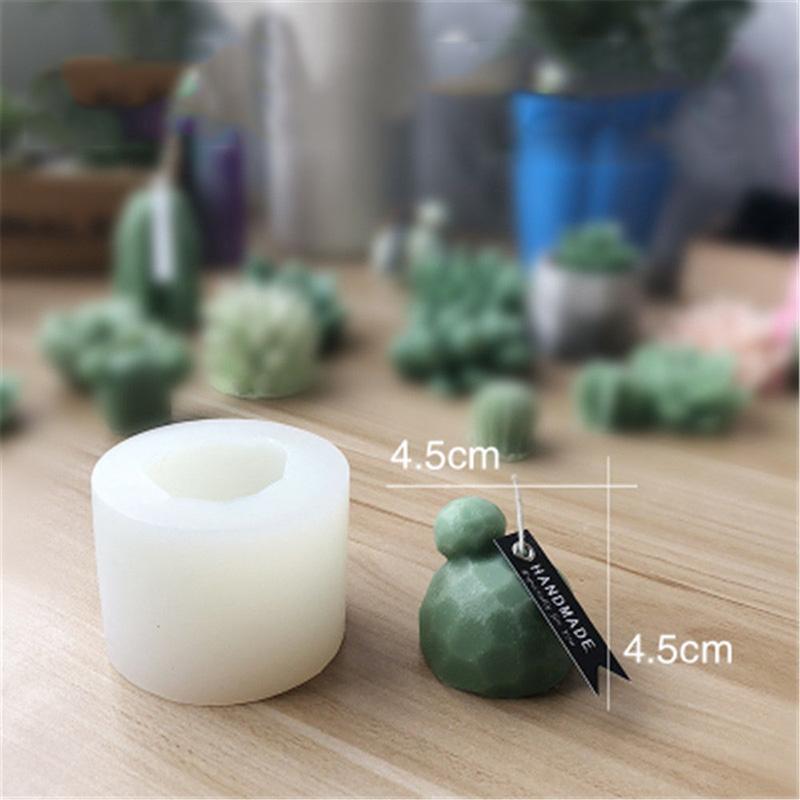 3D Cactus Succulents Silicone Mold For Jelly Chocolate Ice Making Cake Baking Gypsum Wax Concrete Candle DIY Resin Art Mould