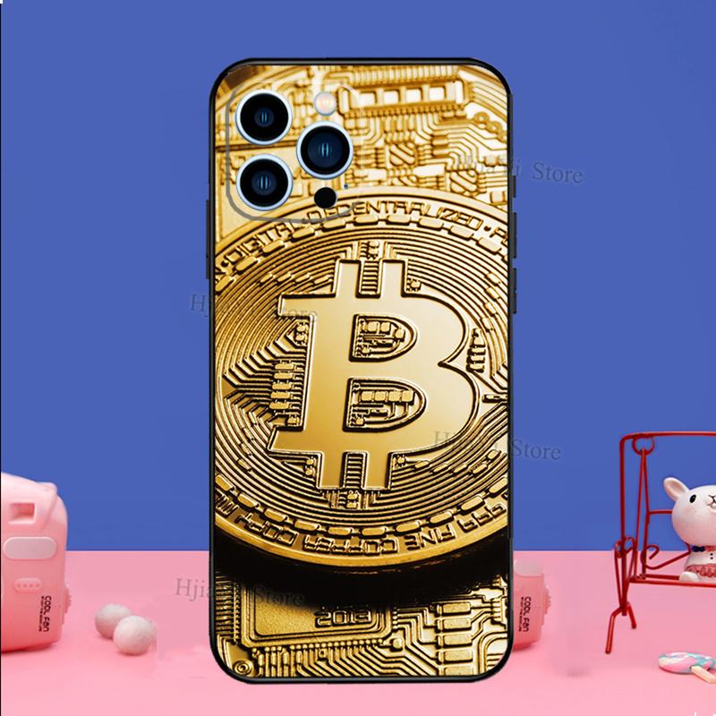 Bitcoin Coins Funny Case For iPhone 16 15 13 14 Pro 12 11 14 Pro Max Plus XR XS Max X 12 13 Mini SE2 Cover Shell