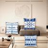 2025 Modern Blue & White Porcelain Series Backrest Pillow Cover for Sofa & Bed