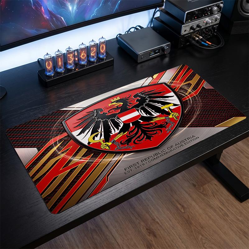 Austria Football Crest Mouse Pad, Extended Non Slip Rubber Desk Mat for Gaming Office Laptop Fan Gift