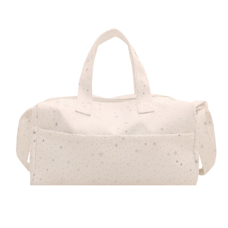 Star Print Large Canvas Crossbody Travel and Fitness Bag
