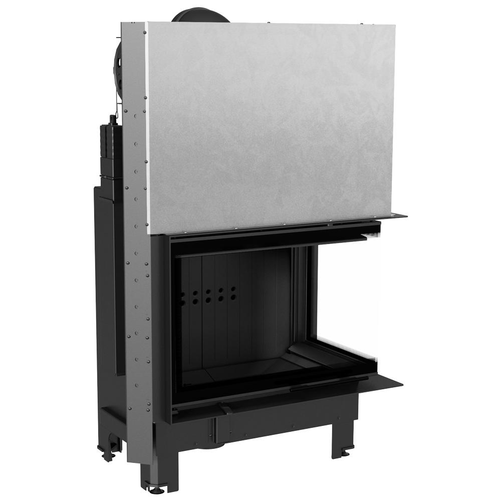 Steel Fireplace KRATKI MBA Right 17 kW Ø 200 Lift-up Black Thermotec
