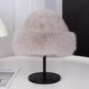 Women's Luxury Faux Mink Fur Bucket Hat - Autumn/Winter Versatile Plush Design with Large Circumference and Ear Protection.