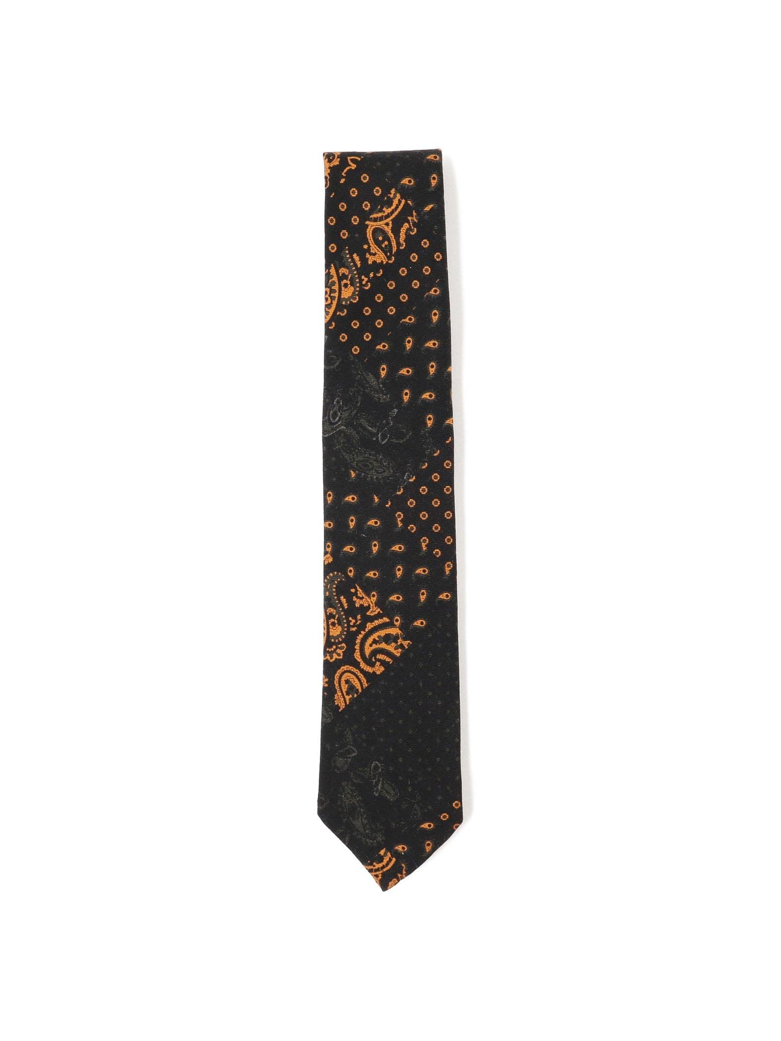 

Beams Plus Paisley Print Free 38440023107 Men s WoolSilk Tie, Black, Size, чёрный