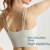 Chuandon Shockproof Spaghetti Strap Sports Bra with Integrated Cloud-Feel Chest Pad